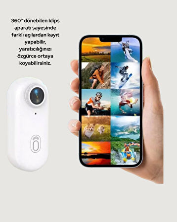 Suya ve Darbeye Dayanıklı Kompakt Spor Kamera 1080P