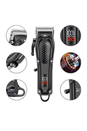 Profesyonel Saç Kesme Aleti Dijital Saç Sakal Tıraş Makinesi Uzun Ömürlü