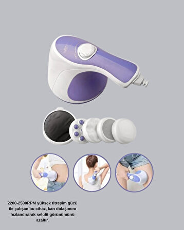 Elektrikli Yağ Yakıcı Masaj Aleti – 5 Başlıklı Selülit ve Vücut Sıkılaş