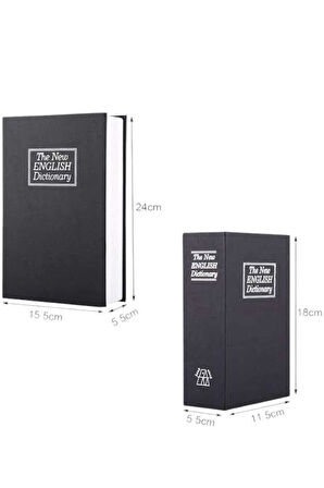 Büyük Boy Anahtarlı Kitap Görünümlü Gizli Kasa Çelik Kasa Altın Kasası