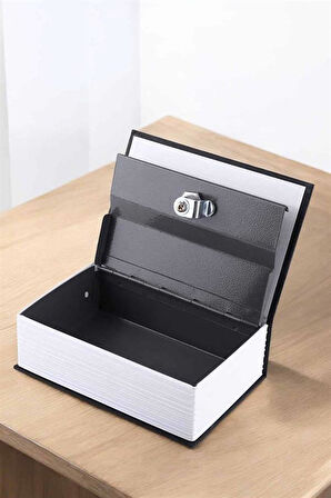 Büyük Boy Anahtarlı Kitap Görünümlü Gizli Kasa Çelik Kasa Altın Kasası