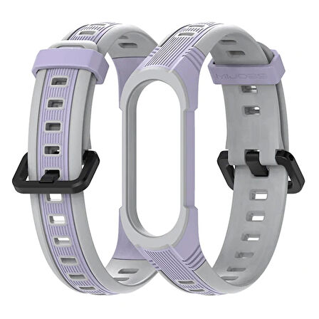 Mijobs Xiaomi Mi Band 5-4 Çift Renk Kayış Kordon-(5775)