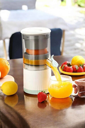 Katı Meyve Sıkacağı Taşınabilir USB Şarjlı Pratik Paslanmaz Çelik Bıçakl?