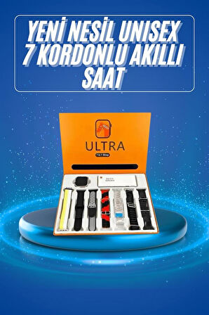 Akıllı Saat Çağrı Cevaplayabilen Unısex 7 Kordonlu Müzik Dinleme