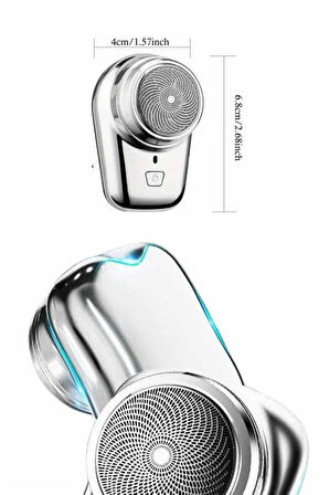 Elektrikli Mini Tıraş MakinesiTaşınabilir USB Şarjlı Kablosuz Tıraş Makinesi