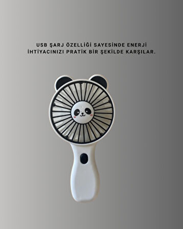 Sessiz Çalışan USB Şarjlı Masaüstü Mini Vantilatör
