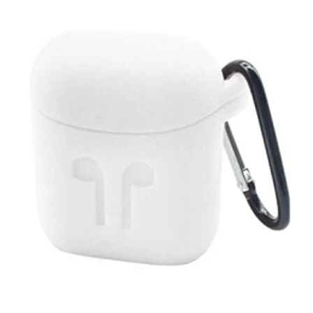 Ally Apple Airpods İçin Silikon Kılıf Anahtarlıklı-(5775)