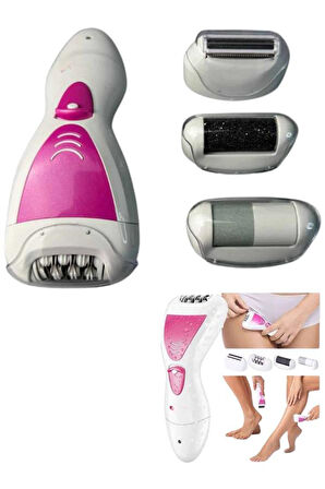 Ayak Törpü Başlıklı Epilatör Aleti 4 Başlıklı Taşınabilir Şarjlı Epilas