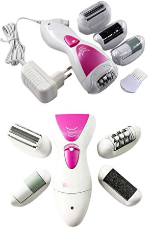 Ayak Törpü Başlıklı Epilatör Aleti 4 Başlıklı Taşınabilir Şarjlı Epilas