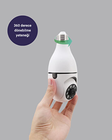 Akıllı Duy Kamera 360 Derece Dönebilir ve PTZ Teknolojili