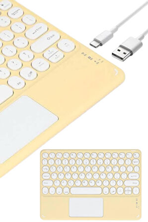 Touchpad Uyumlu Bluetooth Klavye Slim Kablosuz Wifi Q Klavye