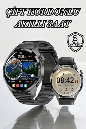 Çift Kordonlu Yüksek Çözünürlüklü Akıllı Saat Uyku İzleyici & Spor Modlar