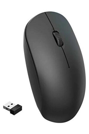 Ergonomik Tasarım Kablosuz Siyah Mouse Hassas Uzun Ömürlü