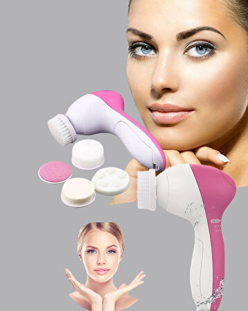 5 Başlıklı Yüz Masaj Aleti – Cilt Temizleme Peeling Siyah Nokta ve Gözenek Ba