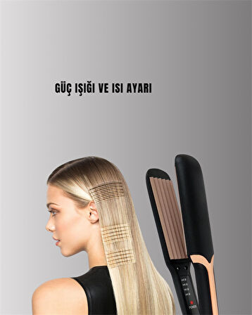 DP-134 Saç Tost Makinesi 220°C Isı Ayarlı 360° Dönebilen Kablo