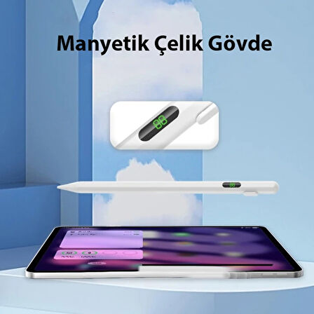 ALLY K-2268 Dijital Göstergeli Universal Kapasitif Stylus iPad Tablet Dokunmatik Ka