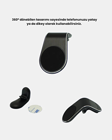 Manyetik Araç Telefon Tutucu 360° Dönebilen ve Sarsıntısız Güçlü Mıknatıs