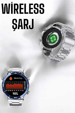 Akıllı Saat Yeni Nesil 2024 Model Metal Kordonlu Bluetooth Bağlantılı