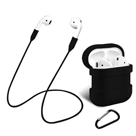 Airpods İçin Renkli Strap Kulaklık Askısı Darbe Emici Silikon Kılıf-(5775)