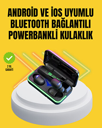 E10 Powerbanklı Bluetooth Kulaklık Oyun Modu ve Şık Tasarım