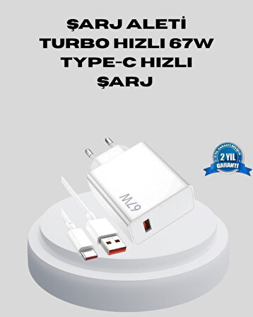 67W Type-C Turbo Şarj Cihazı – Aşırı Akım ve Isı Koruması Seyahat Uyumlu