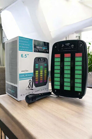 Bluetooth Hoparlör Mikrofonlu Speaker Taşınabilir Şarjlı