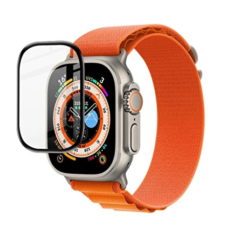 Apple Watch Ultra 49mm 3D Full Kaplama Ekran Koruyucu PET+PMMA-(5775)