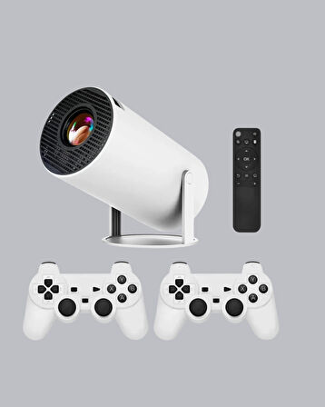 4K Wi-Fi 6 Projeksiyon Cihazı – 10.000+ Oyun Desteği Kablosuz Bağlantı ve Çok