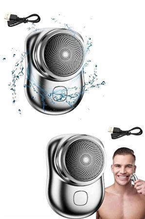 Kablosuz Tıraş Makinesi Günlük Hızlı Taşınabilir Şarjlı Yuvarlak Paslanmaz