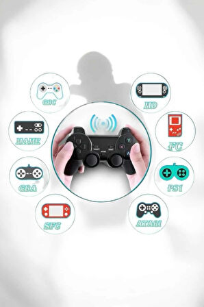 Gaming Atari 2.4g Uyumlu Kablosuz Çift Kol Game Stick