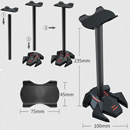 PLEXTONE GP200 Oyuncu Kulaklık Standı - Kulaklık Askısı - Kulaklık Tutacağı-