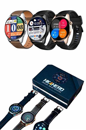 Yeni Nesil Akıllı Saat Çift Kordonlu 1.5 Inç Yuvarlak Ekran GPS ve NFC Uyumlu