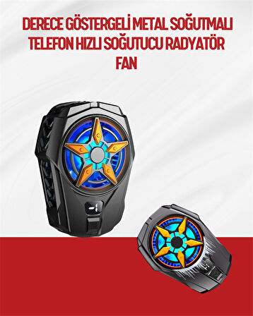 Oyunlar İçin Telefon Soğutucu – 65-85 mm Uyumlu Dijital Ekranlı