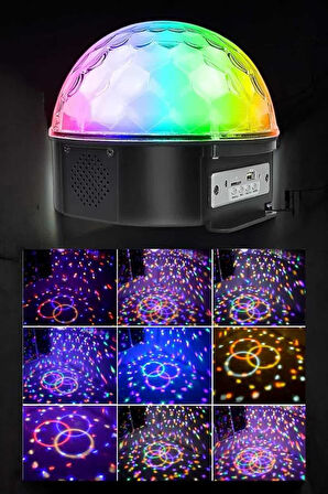 Bluetooth ve Uzaktan Kumandalı Çok Renkli Masaüstü Disko Topu