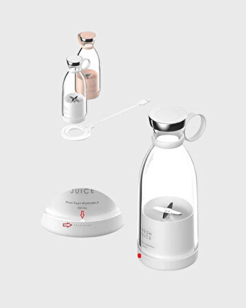 Şarjlı Portatif Blender – Gıda Sınıfı Malzeme 10 Kullanımlık Pil Mini Boy 