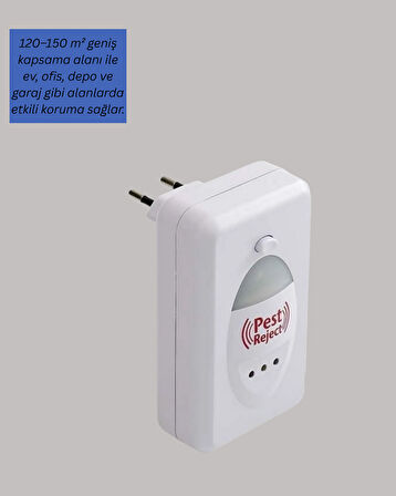Ultrasonik Haşere Kovucu Cihaz 150 m2 Etki Alanı