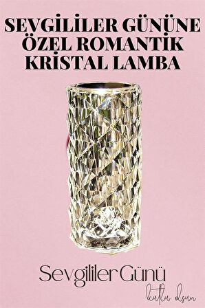 Sevgililer Gününe Özel Romantik Kristal Gece Lambası Sevgiliye Hediye