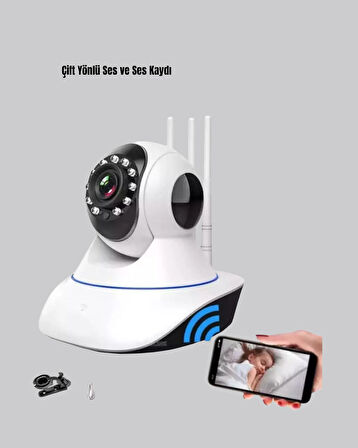 Akıllı IP Güvenlik Kamerası – 1080P HD Gece Görüşlü Hareket Algılamalı