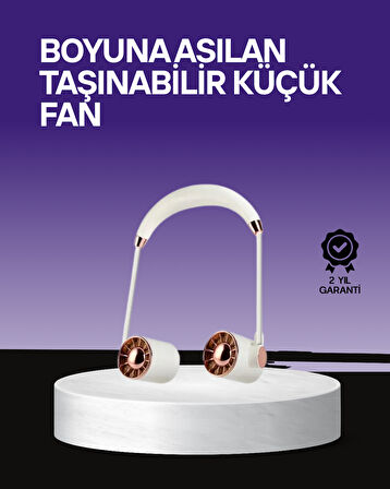 Boyun Askılı Katlanabilir Fan 1000 mAh USB Şarjlı Taşınabilir