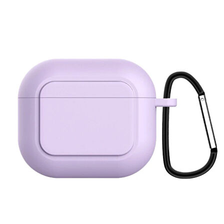 Ally Apple AirPods 3 için Kancalı Ultra İnce Silikon Kulaklık Kılıfı-(5775)