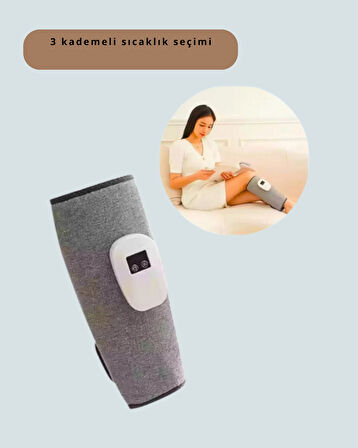 Kablosuz Titreşimli Baldır Masaj Aleti – Isıtmalı 3 Basınç Ayarlı Şarjlı 