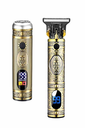 Profesyonel Saç Sakal Vücut Kulak ve Burun Tıraş Makinesi 3 Başlıklı