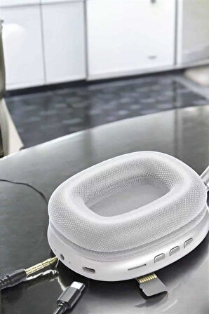 P9 Plus Kablosuz Kulak Üstü Bluetooth Kulaklık Beyaz Yüksek Ses Kaliteli