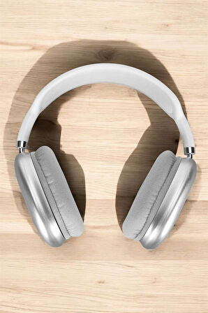 P9 Plus Kablosuz Kulak Üstü Bluetooth Kulaklık Beyaz Yüksek Ses Kaliteli