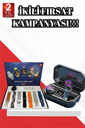 2025 Model Çok Kordonlu Akıllı Saat ve Bluetooth Kulaklık El Fenerli