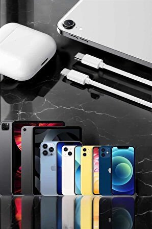 Iphone Uyumlu İOS Uyumlu Lightning Hızlı Şarj Tye C Lightning Şarj Kablosu