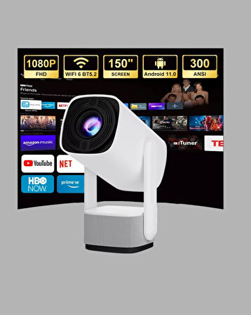 HD 720p Projeksiyon Cihazı – Geniş Ekran 10.000 Saat Ampul Ömrü Ev Sineması D