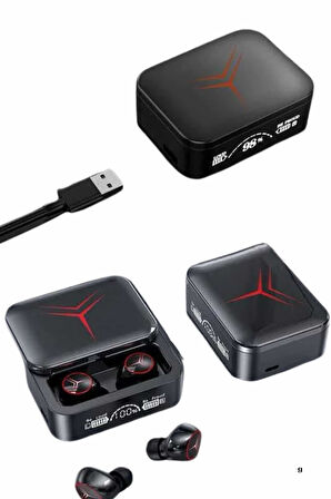 Kablosuz Şarj Göstergeli Powerbank Özellikli Bluetooth Kulaklık Çağrı Cevapla