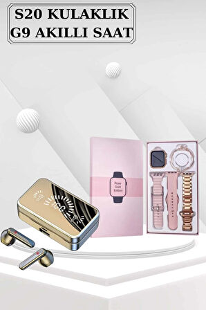 Bileklikli Amoled Ekran Akıllı Saat ve Dijital Göstergeli Kablosuz Bluetooth Kula