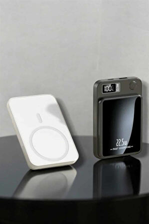 iOS Uyumlu 22.5W Hızlı Şarj Magsafe Powerbank Dijital Göstergeli 10.000 mAh